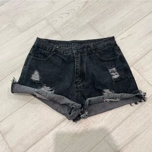 shien black shorts